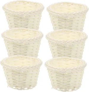 YARNOW 2sets 6pcs Mini House Basket Vivid Micro Basket Decor for Dollhouse Picnic and Creative DIY Projects for Miniature Kitchen Accessories 6pcs*2