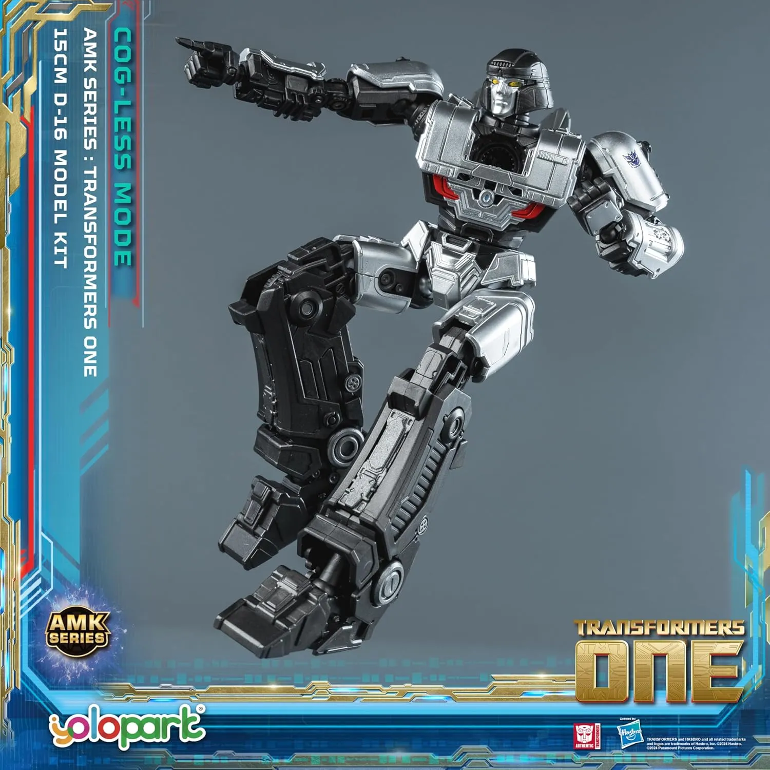 YOLOPARK Megatron Transformer Toy (D-16) Cog-Less Mode,5.9 Inch Highly Articulated Transformers One Toys for Boys Girls 8 Years Old and Up,No Converting