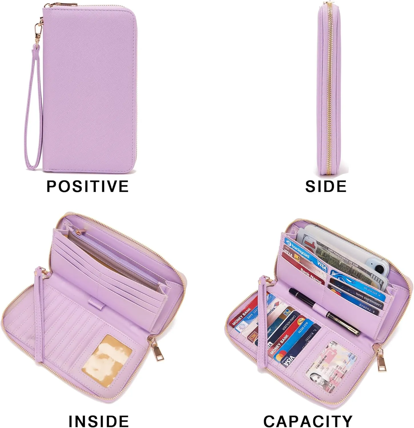 YZAOLL Purses for Women Faux Leather Medium Large Tote Satchel Shoulder Purse Handbag Wallet set