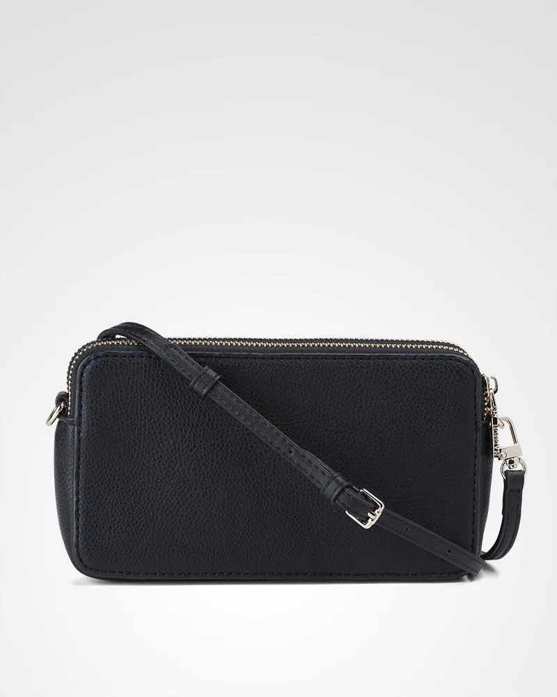 Zoe Slim Double Zip Camera Bag With Detachable Wrist Strap