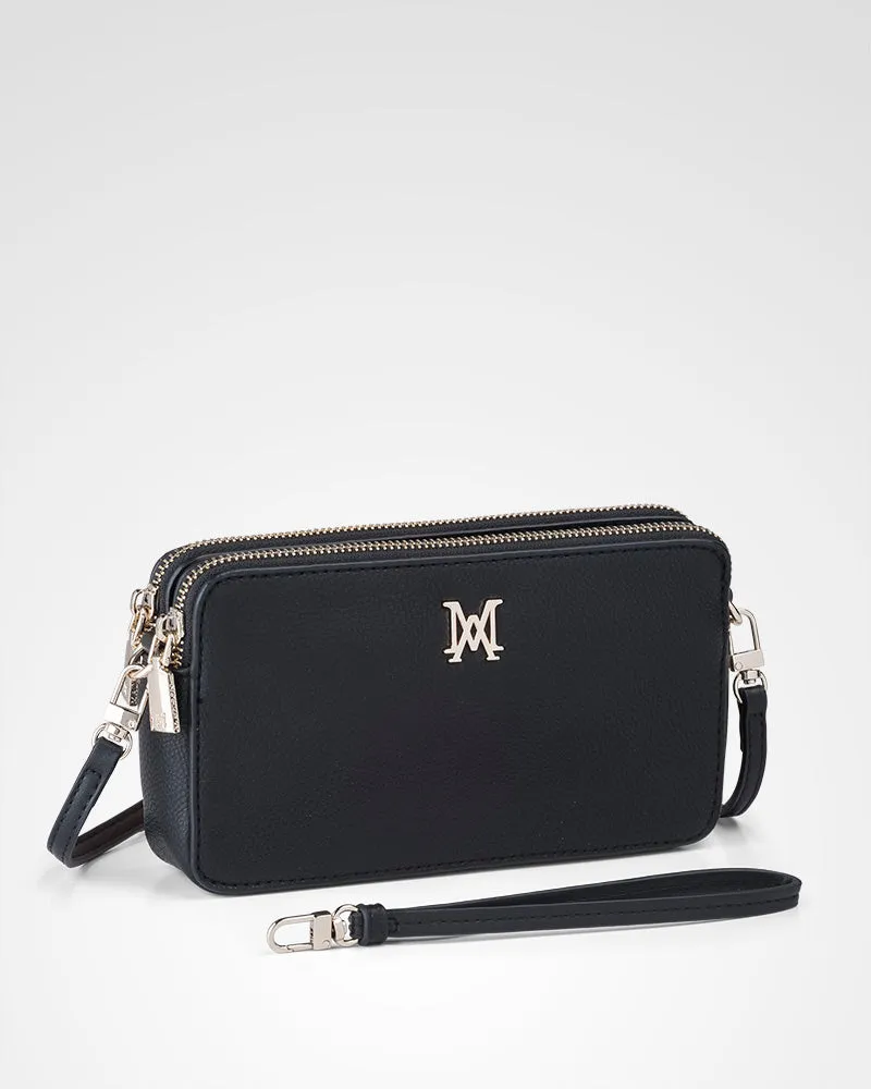 Zoe Slim Double Zip Camera Bag With Detachable Wrist Strap
