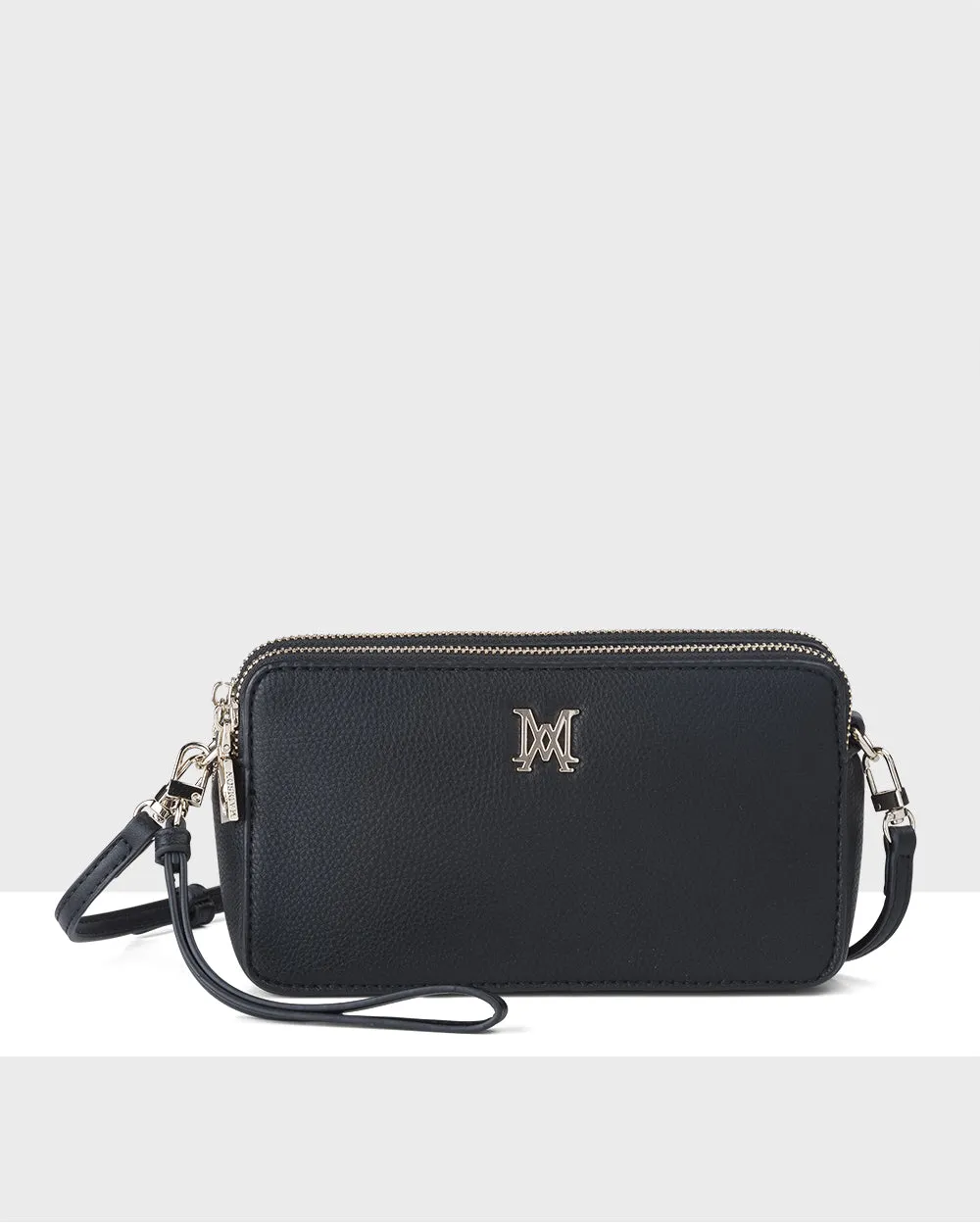 Zoe Slim Double Zip Camera Bag With Detachable Wrist Strap