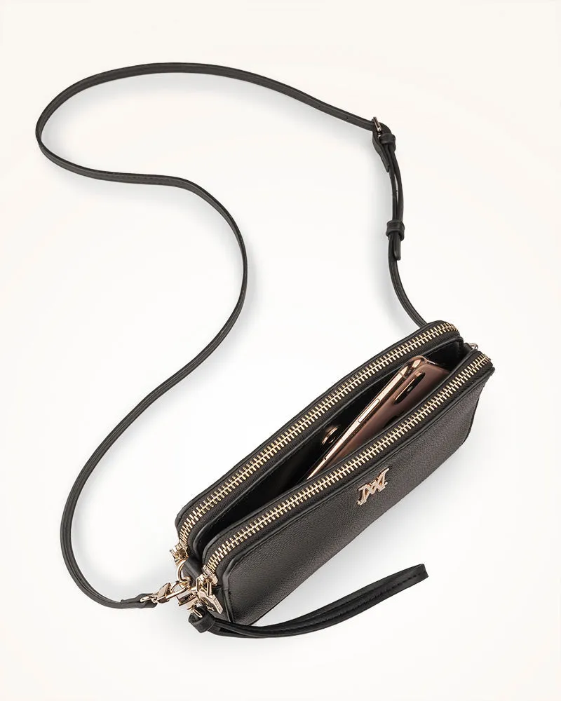 Zoe Slim Double Zip Camera Bag With Detachable Wrist Strap