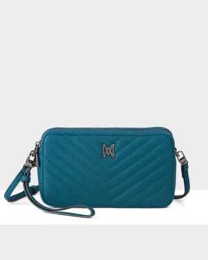 Zoe V-Stitch Slim Double Zip Camera Bag With Detachable Wrist Strap